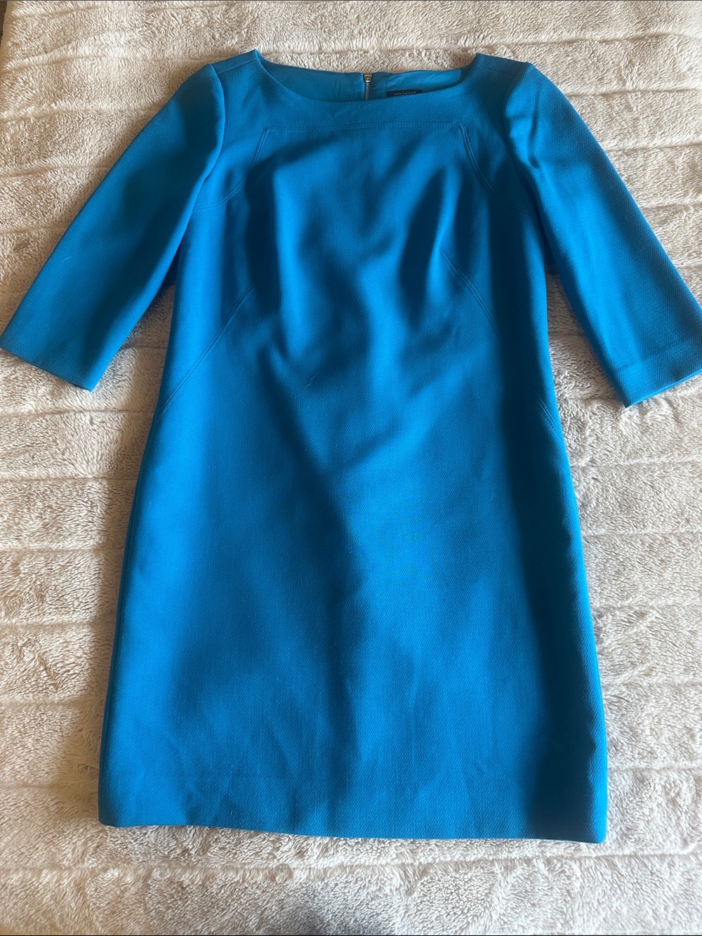 Ann Taylor Bright Teal Midi Sheath Dress